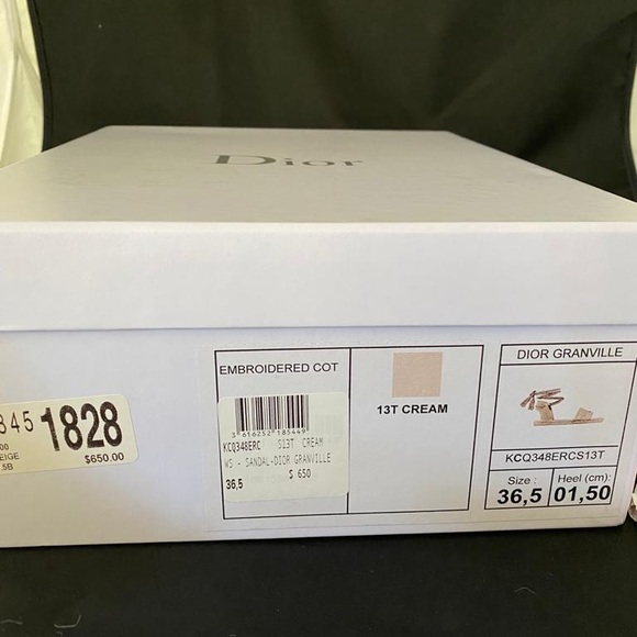 🔥sold🔥Christian Dior Rubber Lace-up Logo Sandals - Picture 8 of 10